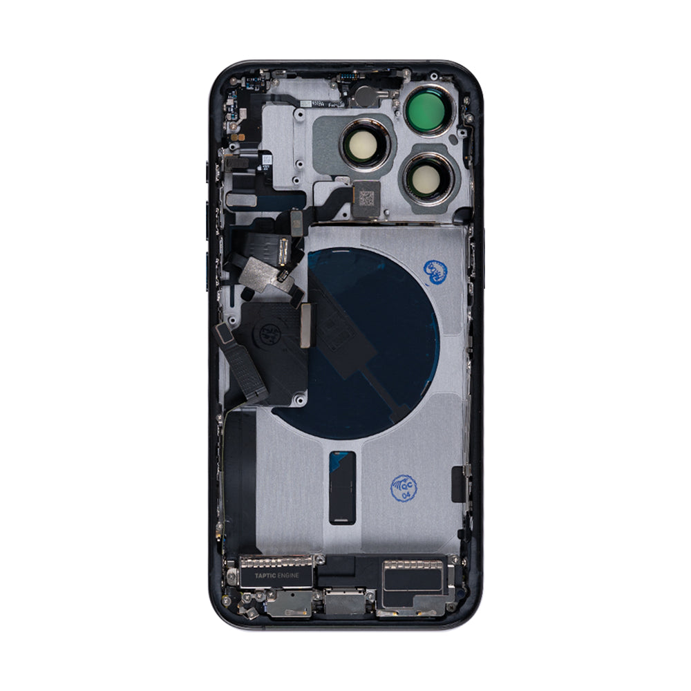 For Apple 15 Pro Max behuizing met kleine onderdelen zwart titanium OEM