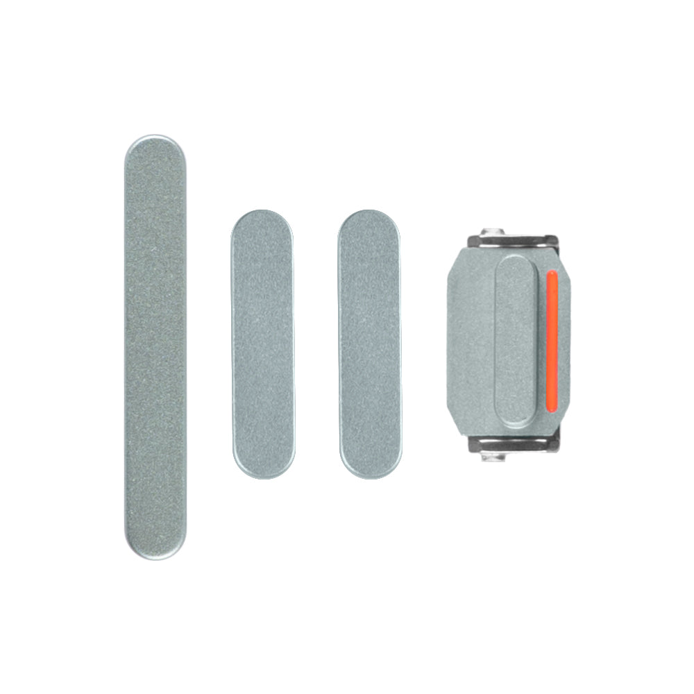 For Apple 15, 15 Plus Zijknopset Groen Getrokken (4 stuks)