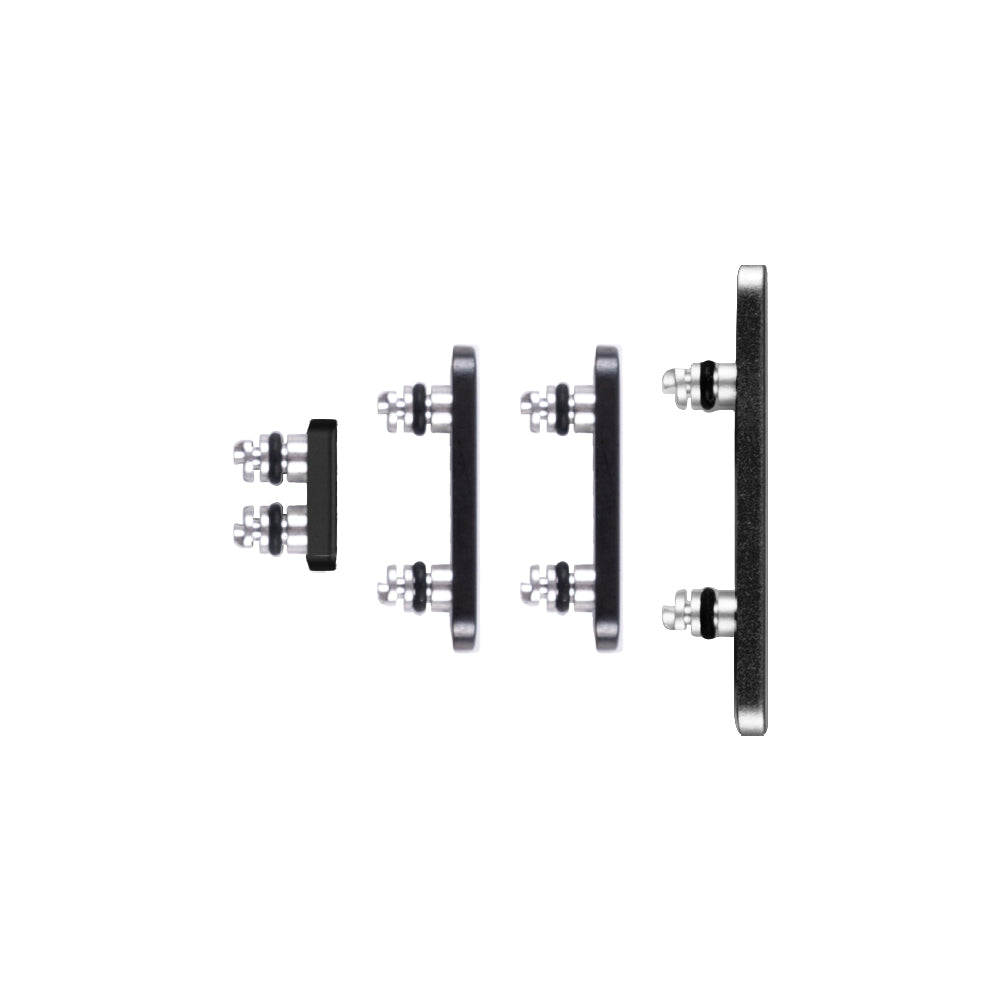 For Apple 15 Pro, 15 Pro Max Zijknopset Zwart Titanium Getrokken (4 stuks)