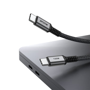 Rixus RXUC05 USB-C 2.0 Naar USB-C Kabel 2m 100W Space Grijs