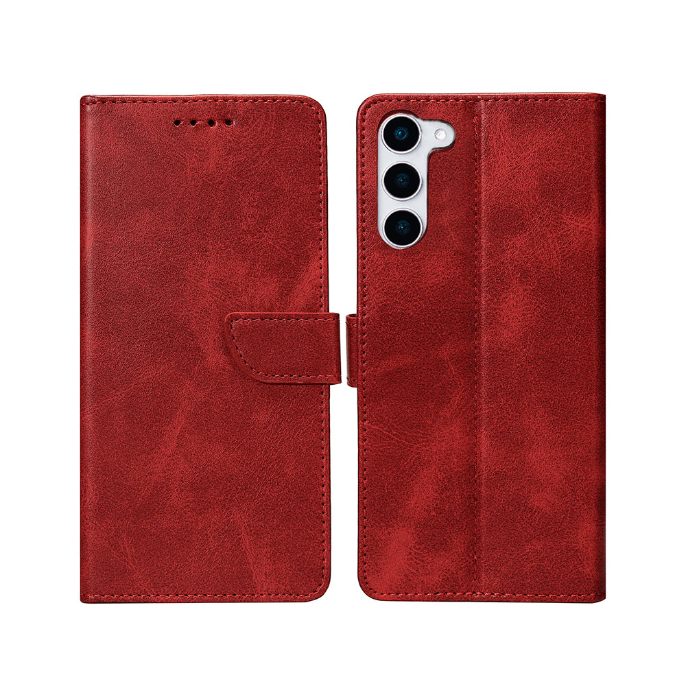 Rixus Boekhoesje Voor Samsung Galaxy S23 Donkerrood