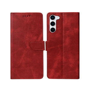 Rixus Boekhoesje Voor Samsung Galaxy S23 Donkerrood