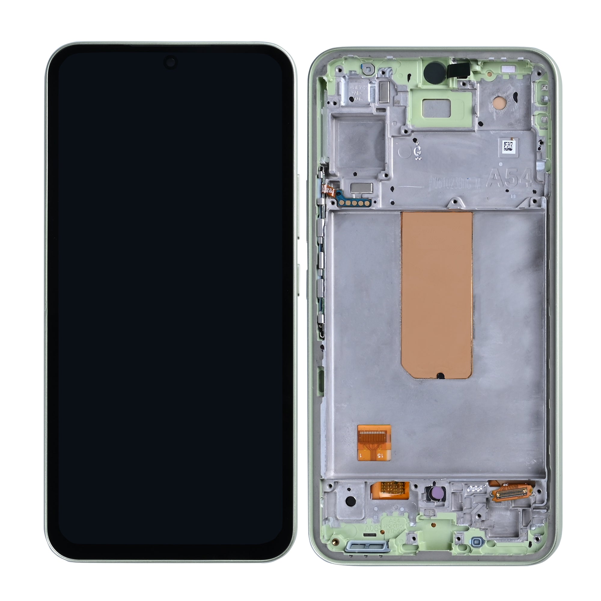 Samsung Galaxy A54 5G A546B Scherm en Digitizer met Frame Lime Soft-OLED