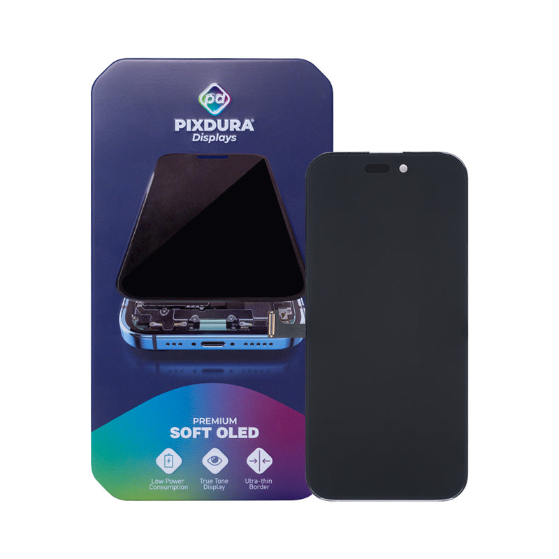 PIXDURA For Apple 15 Pro Display en digitizer Soft-OLED (IC verwijderbaar) (120 Hz)
