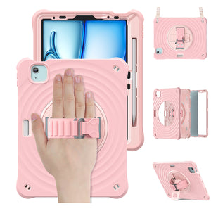 Rixus RXTC08 Anti Shock Case For Apple iPad Air 11 inch (2024, 2025, 2026), Air 4 10.9 inch (2020), Air 5 10.9 inch (2022), Pro 11 inch (2018, 2020, 2021, 2022) Cherry Blossoms Pink