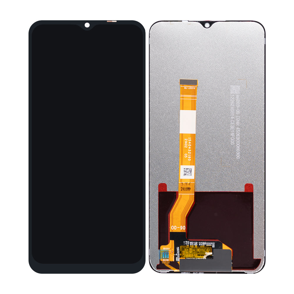 Realme C35, Narzo 50A Prime-scherm en digitizer zonder frame, zwart, OEM