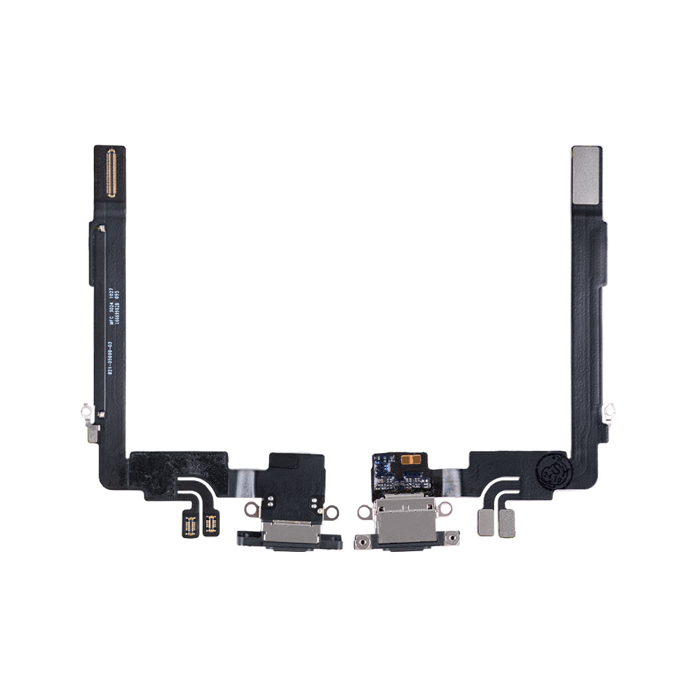 For Apple iPhone 16 Pro Max Systeem Opladen Flex Zwart Titanium Getrokken