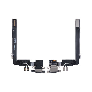For Apple iPhone 16 Pro Max Systeem Opladen Flex Zwart Titanium Getrokken