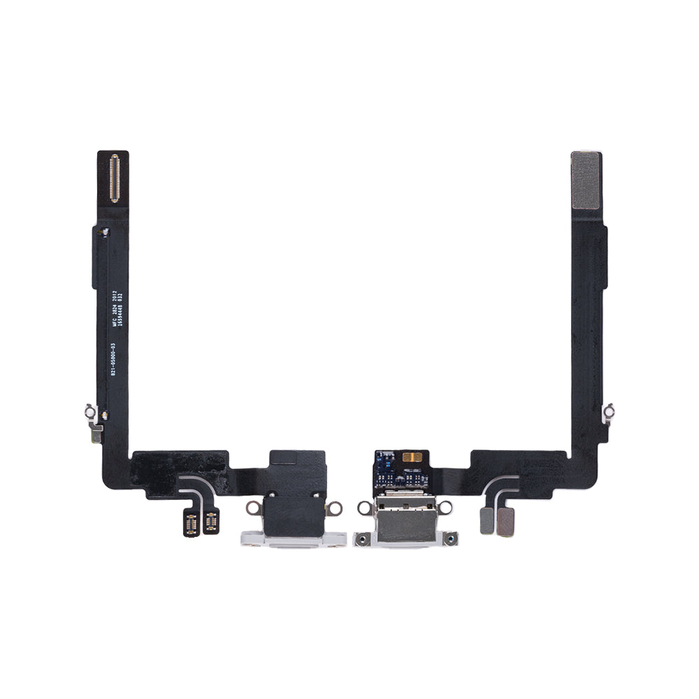 For Apple iPhone 16 Pro Max Systeem Opladen Flex Wit Titanium Getrokken
