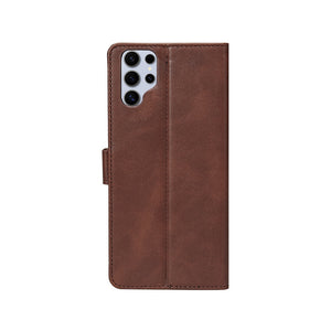 Rixus Boekenhoesje Voor Samsung Galaxy S25 Ultra Bruin