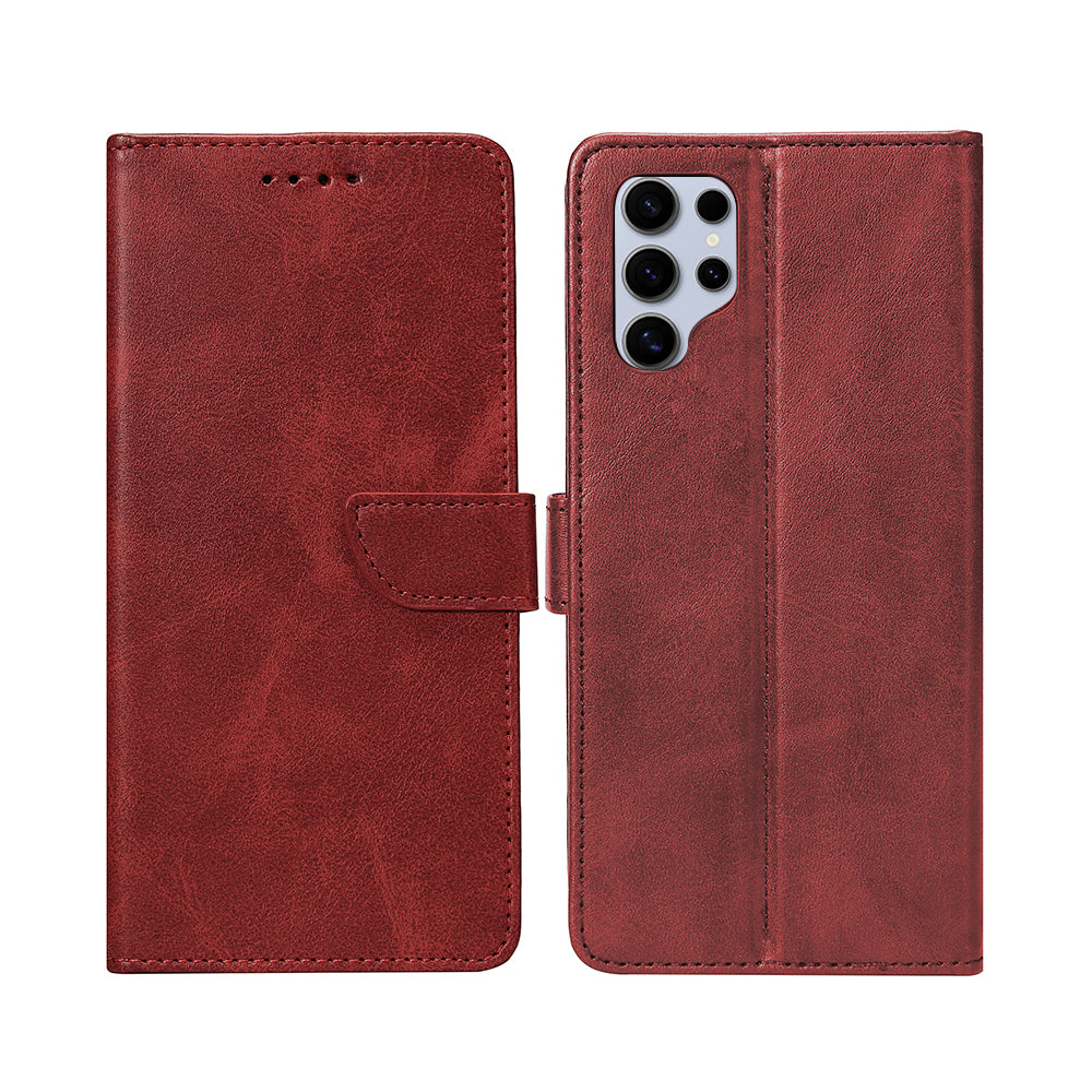 Rixus Boekhoesje Voor Samsung Galaxy S25 Ultra Donkerrood