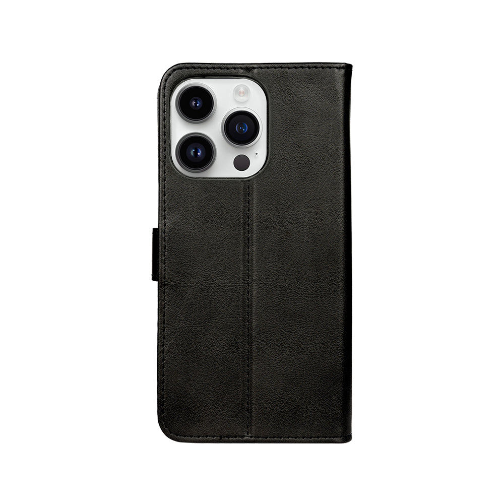Rixus Bookcase For Apple iPhone 14 Pro Max Zwart