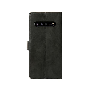 Rixus Boekenhoes Voor Samsung Galaxy S10 Plus Zwart