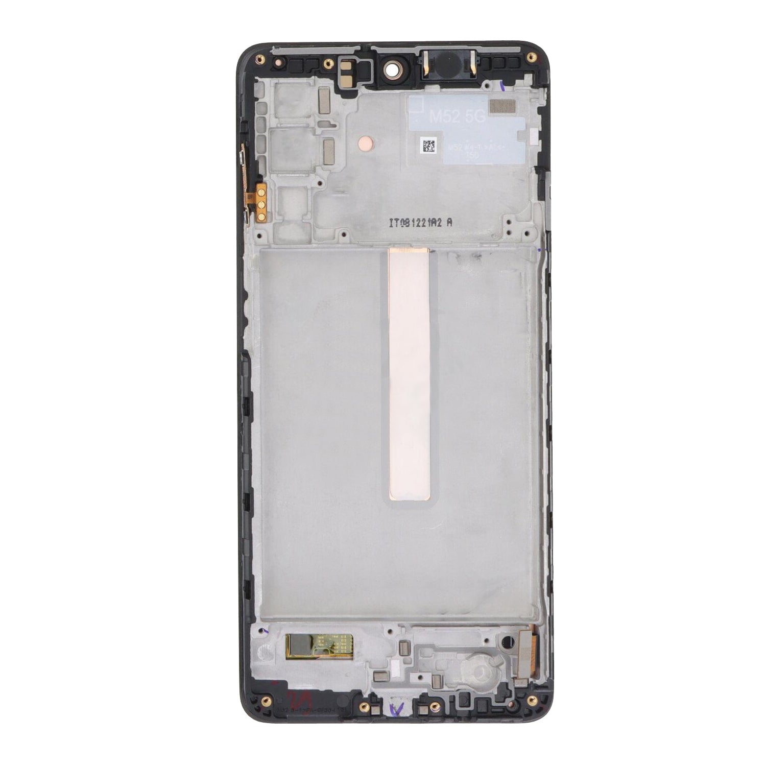 Samsung Galaxy M52 5G M526B Display en digitizer met frame Blazing Black Soft-OLED