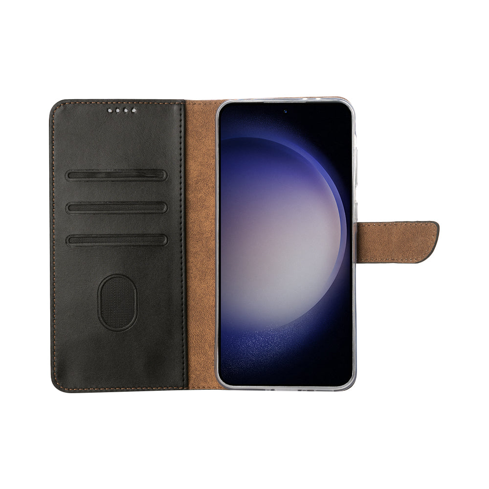 Rixus Bookcase For Samsung Galaxy A36, A37 Black