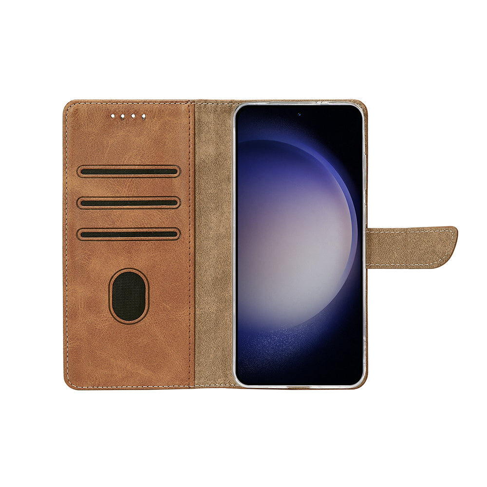 Rixus Bookcase For Samsung Galaxy A36, A37 Light Brown