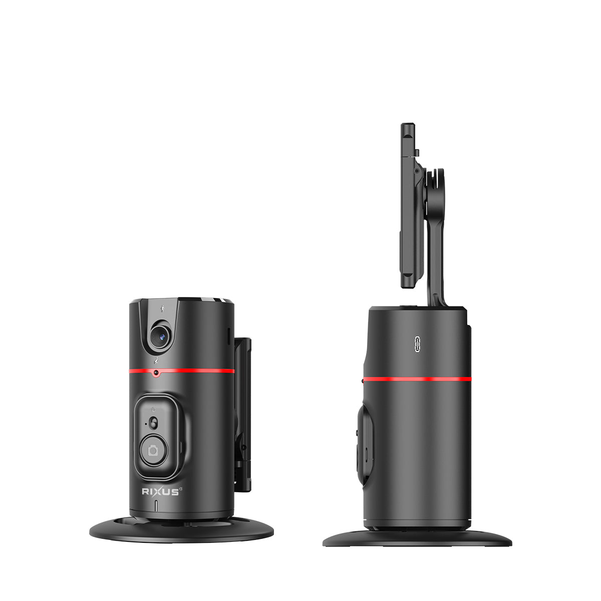 Rixus RXAG01 Auto Face Tracking Voor Vlog, Video, Tik Tok Zwart