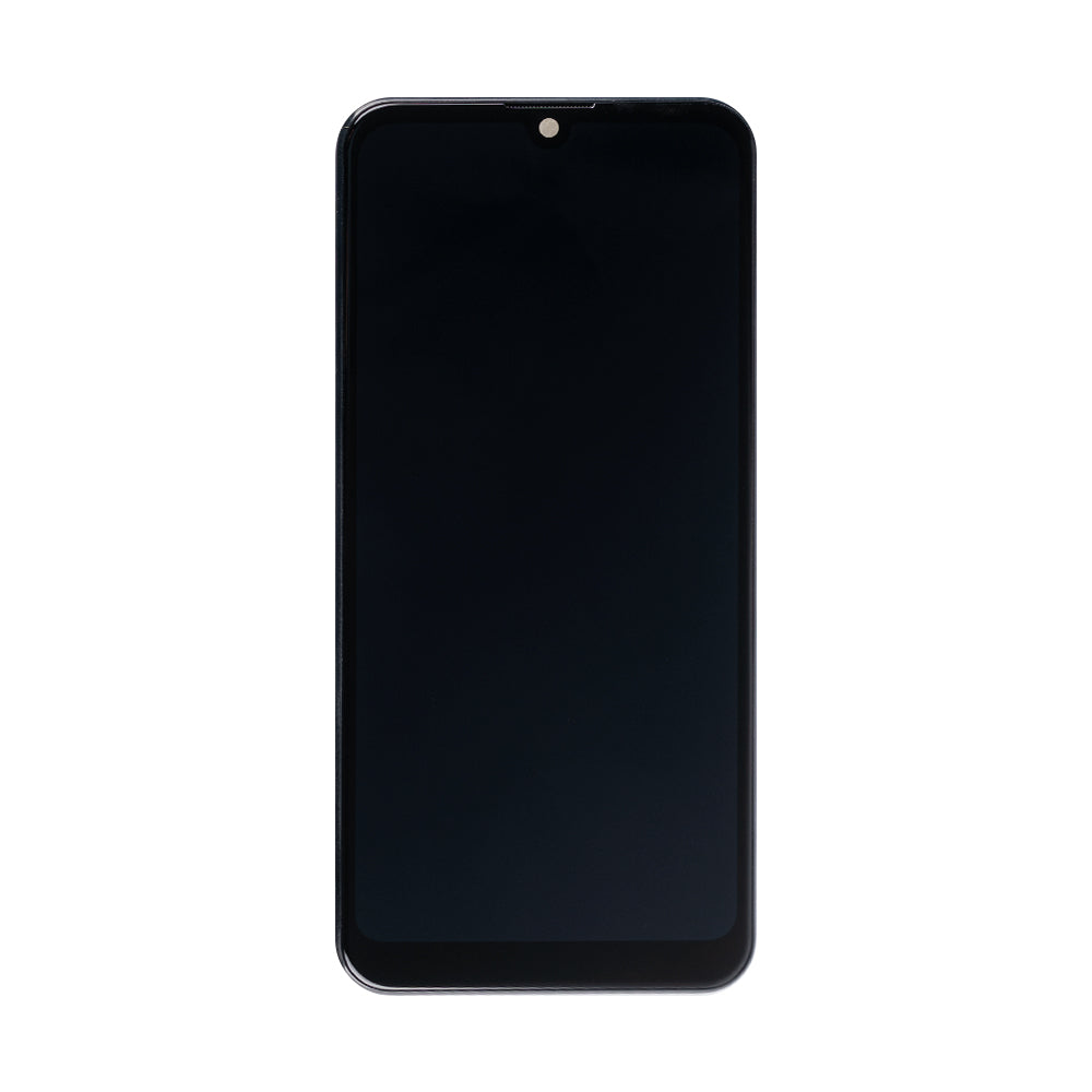 LG K40S-scherm en digitizer met frame, nieuw, Aurora Black OEM