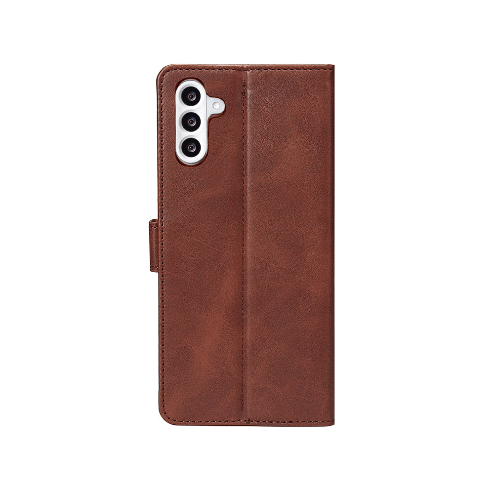 Rixus Boekenhoes Voor Samsung Galaxy A56 Bruin