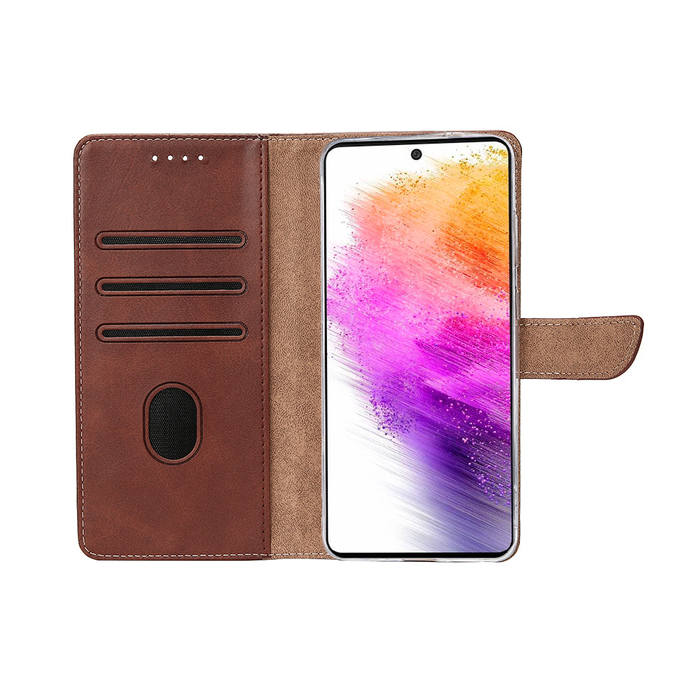Rixus Boekenhoes Voor Samsung Galaxy A56 Bruin