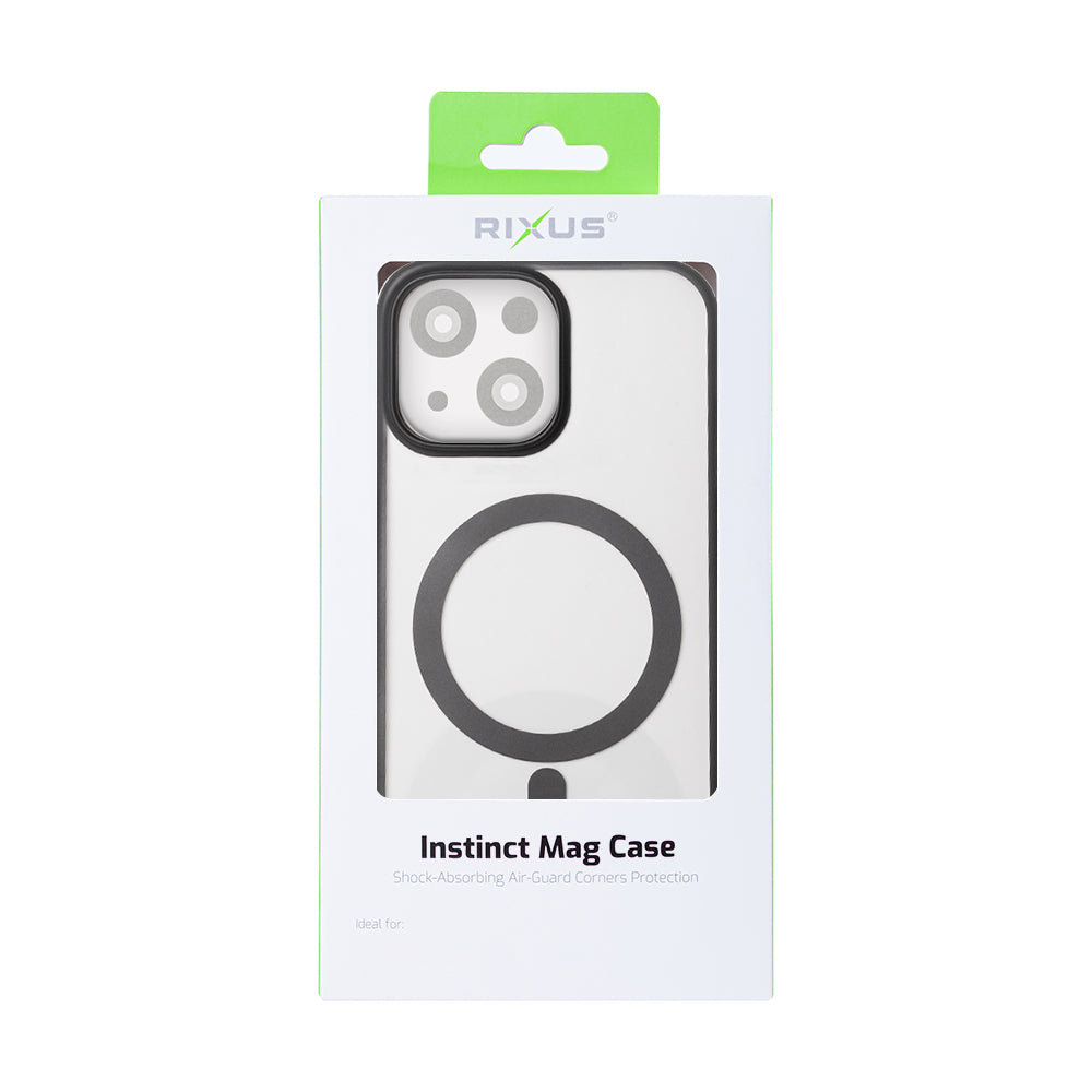 Rixus Instinct Mag Case For Apple iPhone 15 Zwart