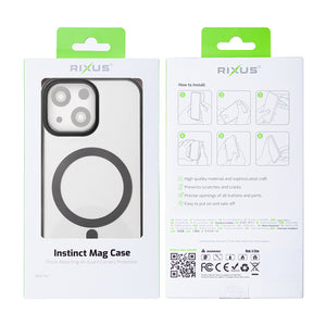 Rixus Instinct Mag Case For Apple iPhone 15 Zwart