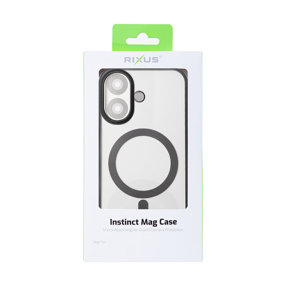 Rixus Instinct Mag Case For Apple iPhone 16 Plus Zwart