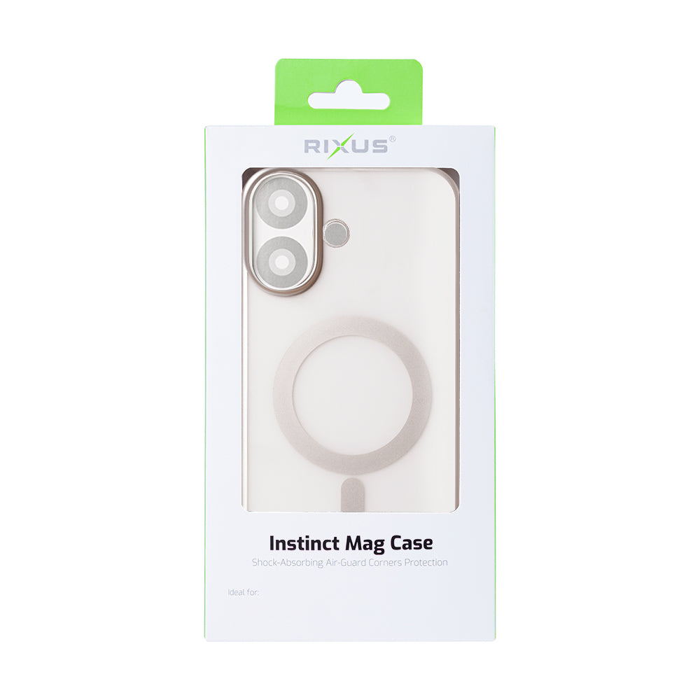 Rixus Instinct Mag Case For Apple iPhone 16 Plus Titanium Grijs