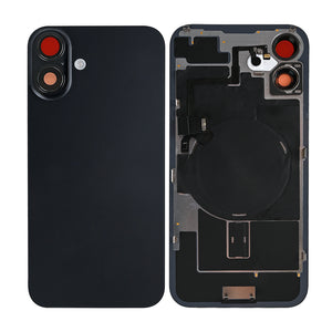For Apple 16 achterglas met NFC, vergroot cameraframe zwart compatibel
