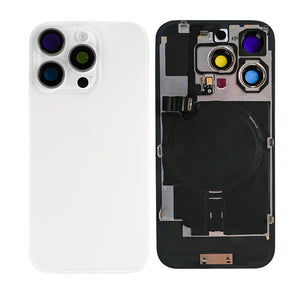 For Apple 16 Pro Max achterglas met NFC, vergroot cameraframe wit titanium compatibel