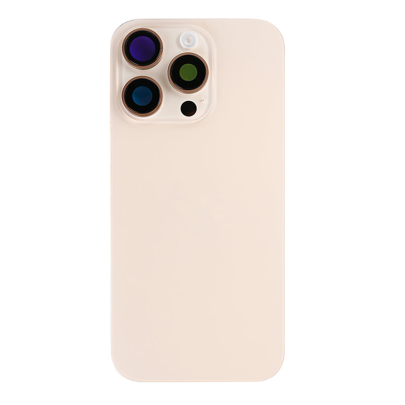 For Apple 16 Pro Max achterglas met NFC, vergroot cameraframe Desert Titanium compatibel