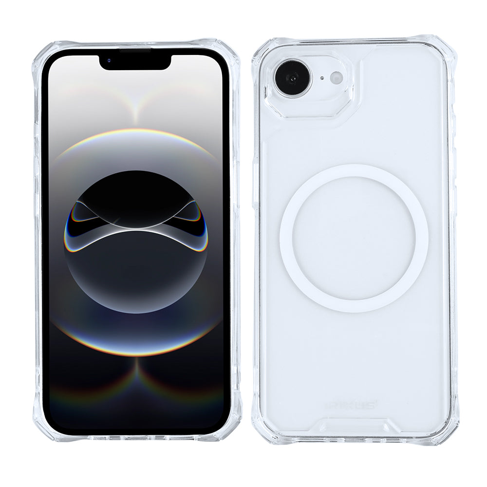 Rixus Armor-X Anti Shock Case With MagSafe Compatible For Apple iPhone 16e, 17e Transparent