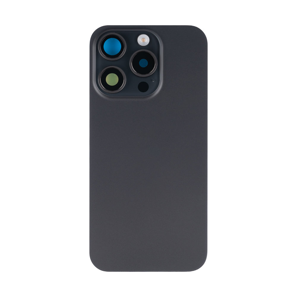 For Apple 15 Pro achterglas met NFC, vergroot cameraframe zwart titanium compatibel