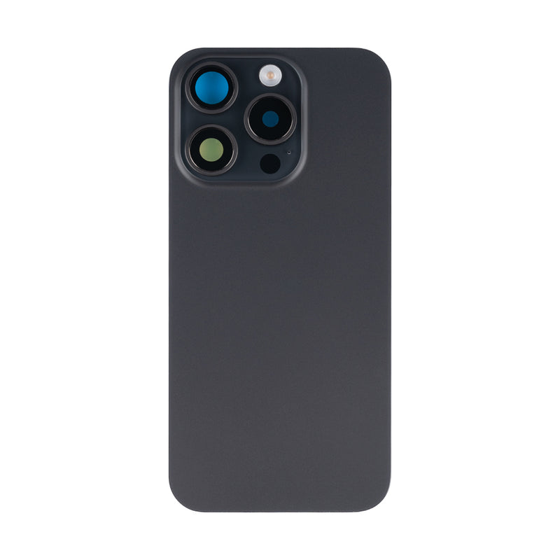 For Apple 15 Pro achterglas met NFC, vergroot cameraframe zwart titanium compatibel