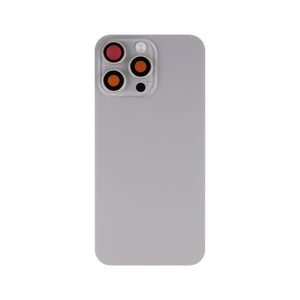 For Apple 15 Pro Max achterglas met NFC, vergroot cameraframe, natuurlijk titanium, compatibel