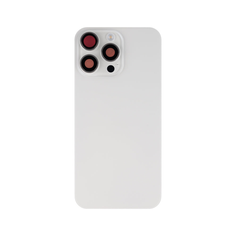 For Apple 15 Pro Max achterglas met NFC, vergroot cameraframe wit titanium compatibel