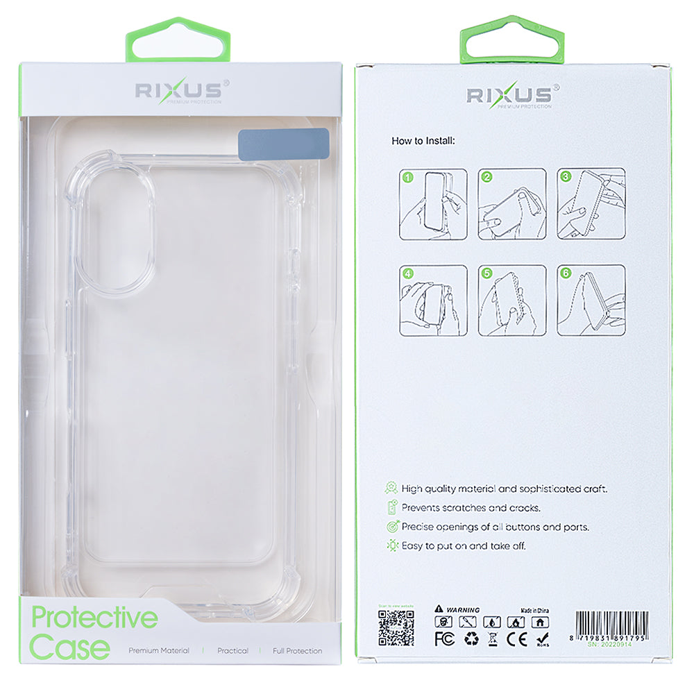Rixus Anti-Barst Hoesje Voor Samsung Galaxy S25 Edge Transparant