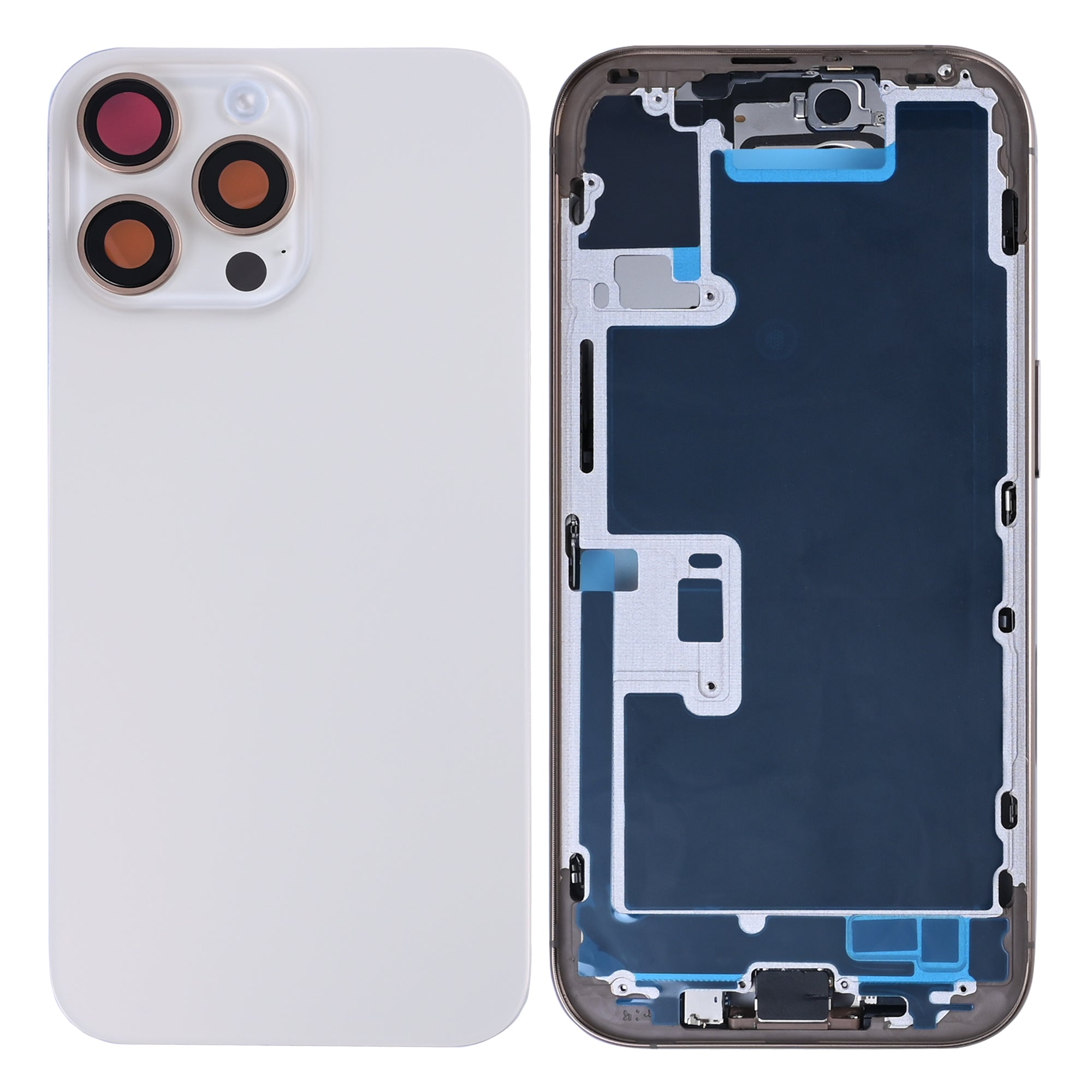 For Apple 16 Pro-behuizing met kleine onderdelen Desert Titanium OEM