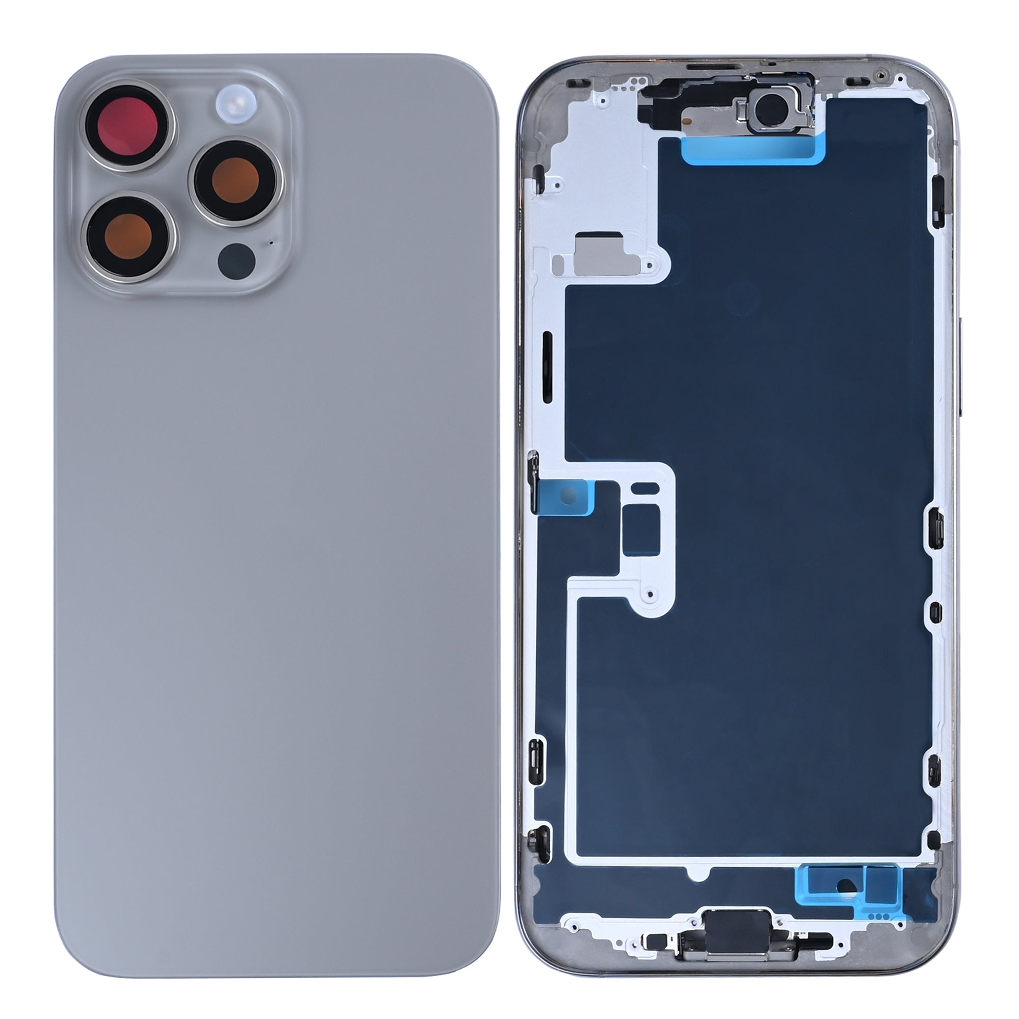 For Apple 16 Pro Max behuizing met kleine onderdelen natuurlijk titanium OEM