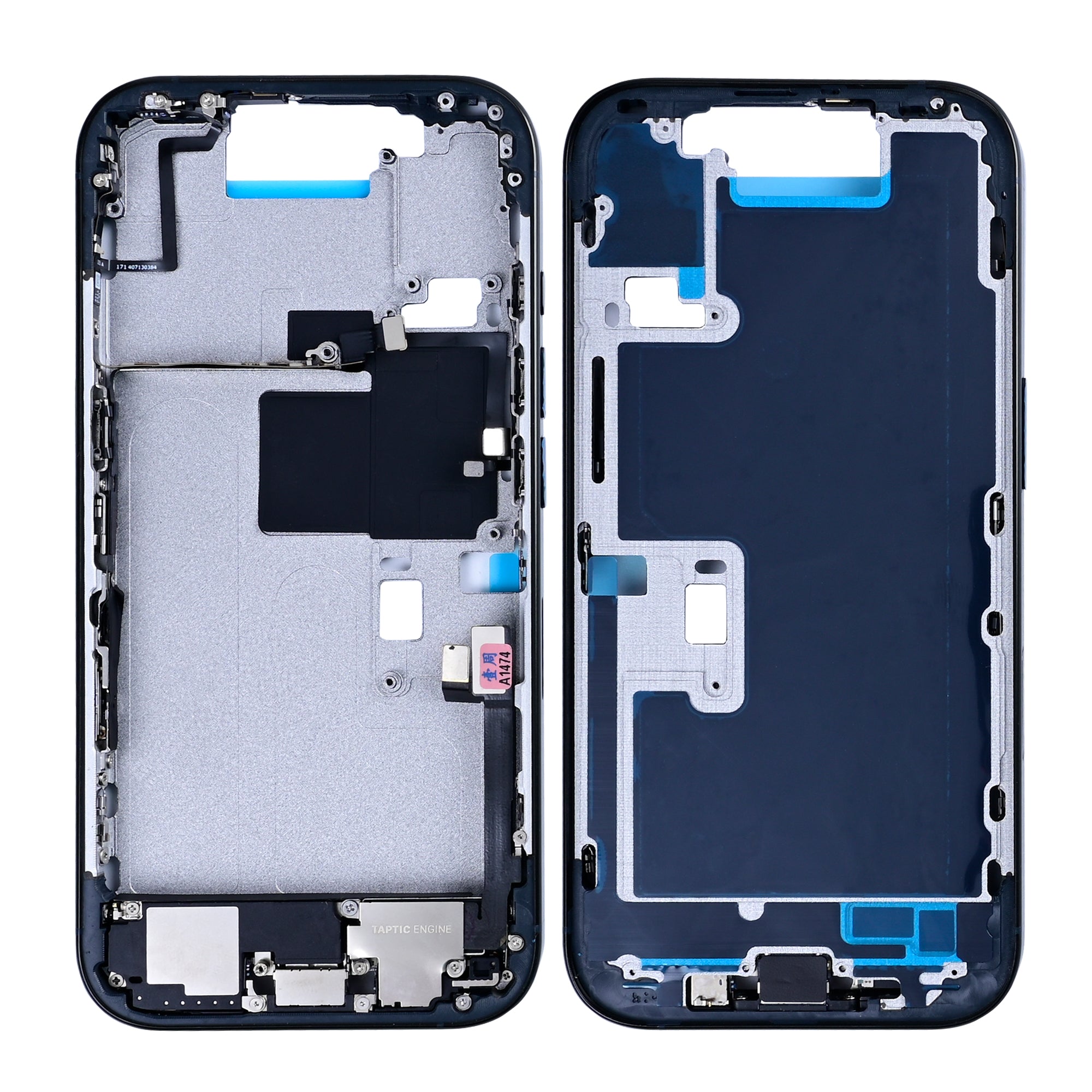 For Apple 16 Pro Middenframe Zwart Titanium OEM