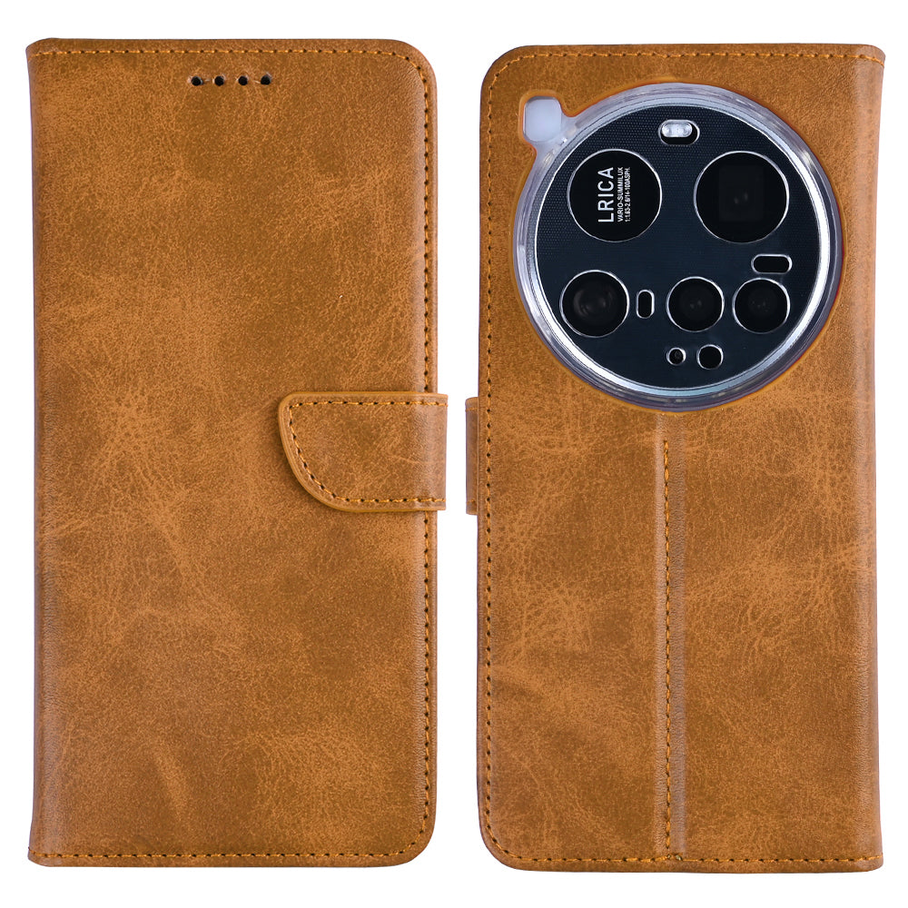 Rixus Boekenkast Voor Xiaomi 15 Ultra Lichtbruin