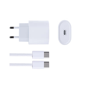 Power Adapter CH2124 With USB-C To USB-C Cable 100cm 20W White Retail Box