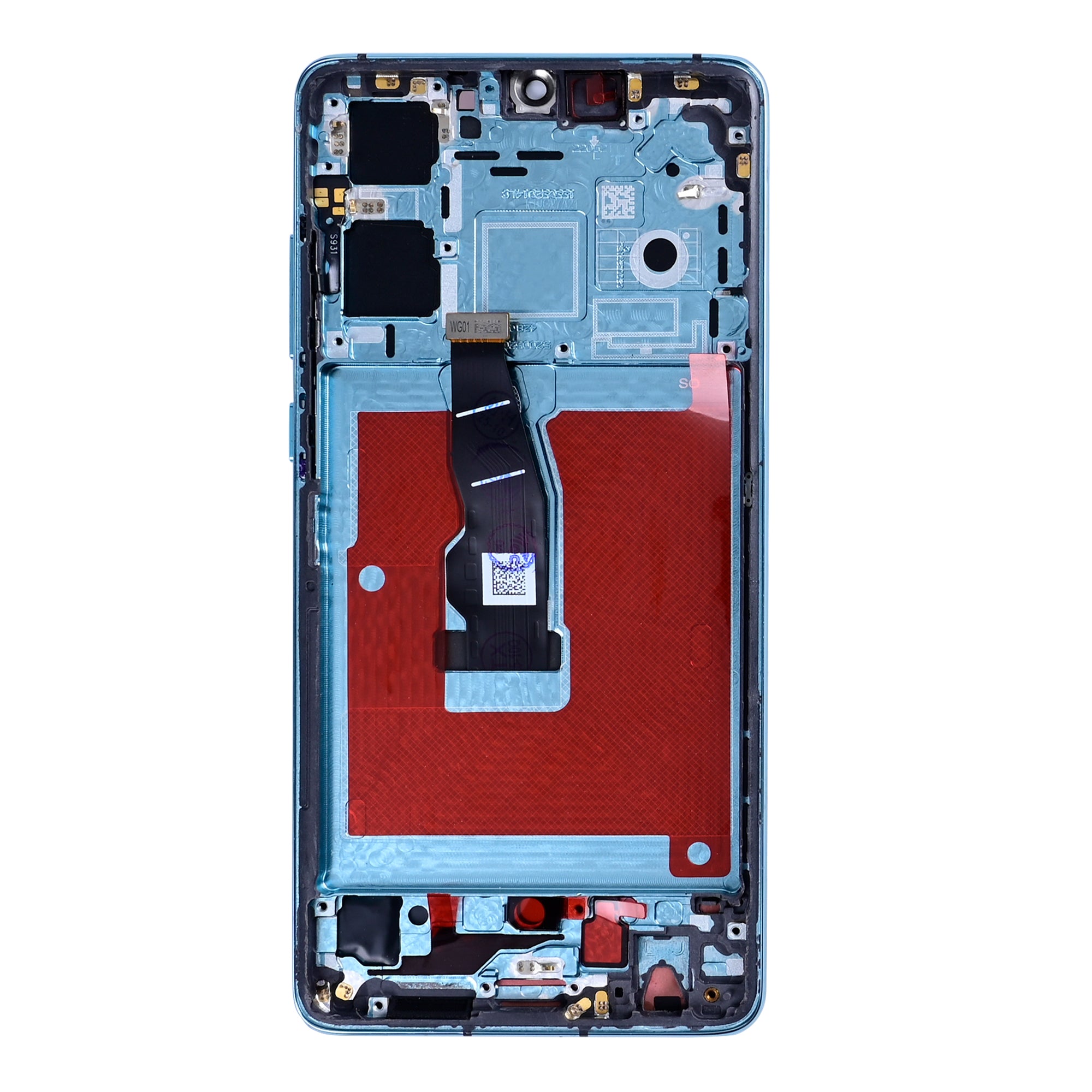 Huawei P30 nieuwe versie scherm en Digitizer met frame Aurora blauw OEM
