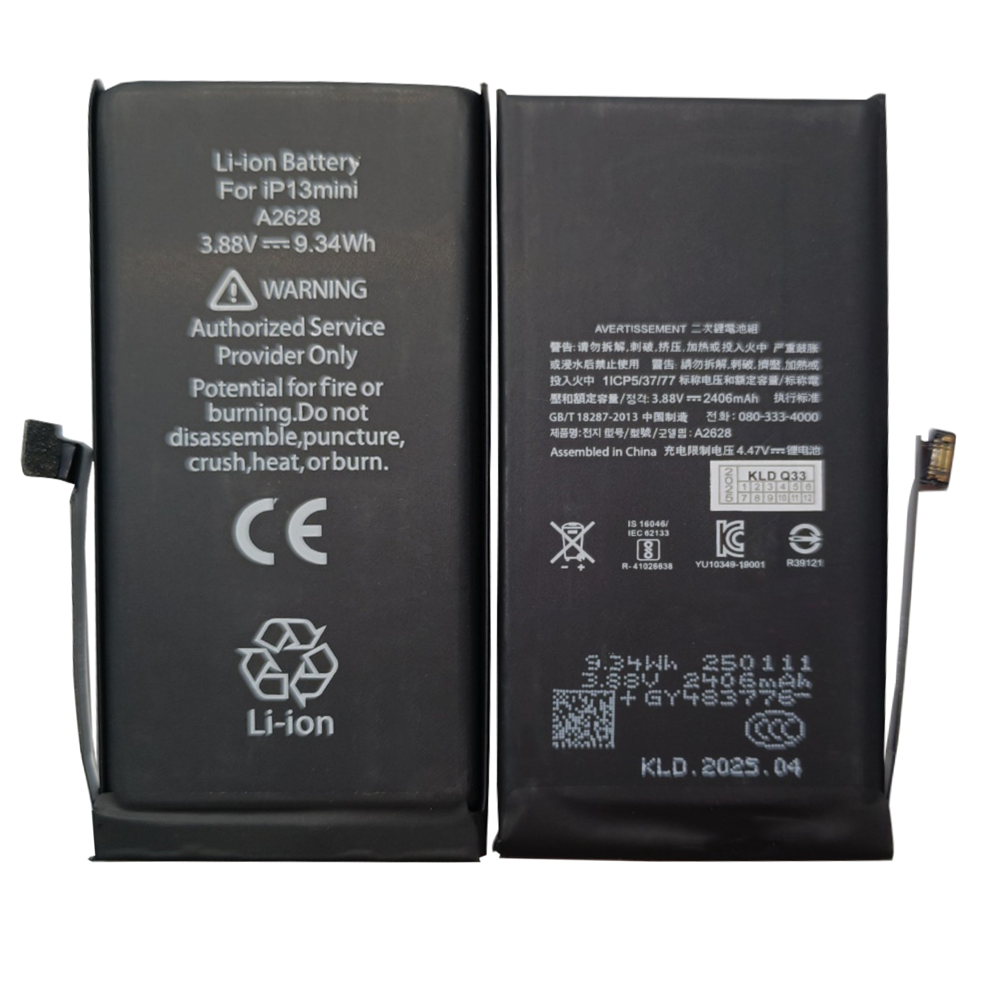 For Apple 13 Mini Diagnostiek uitvoeren Batterij OEM
