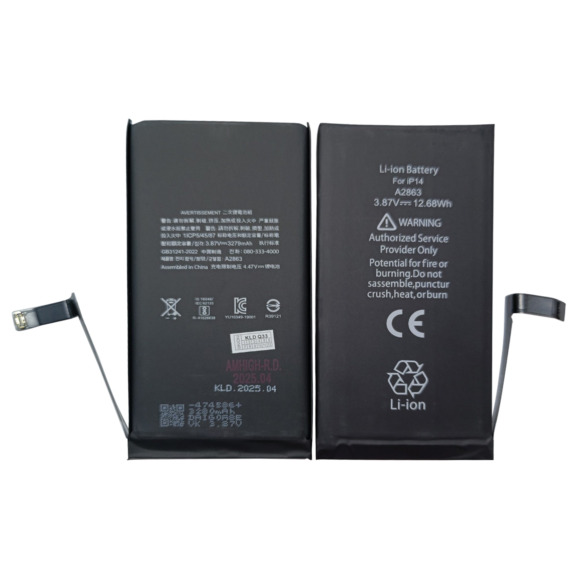 For Apple 14 Batterij diagnostiek uitvoeren Batterij OEM
