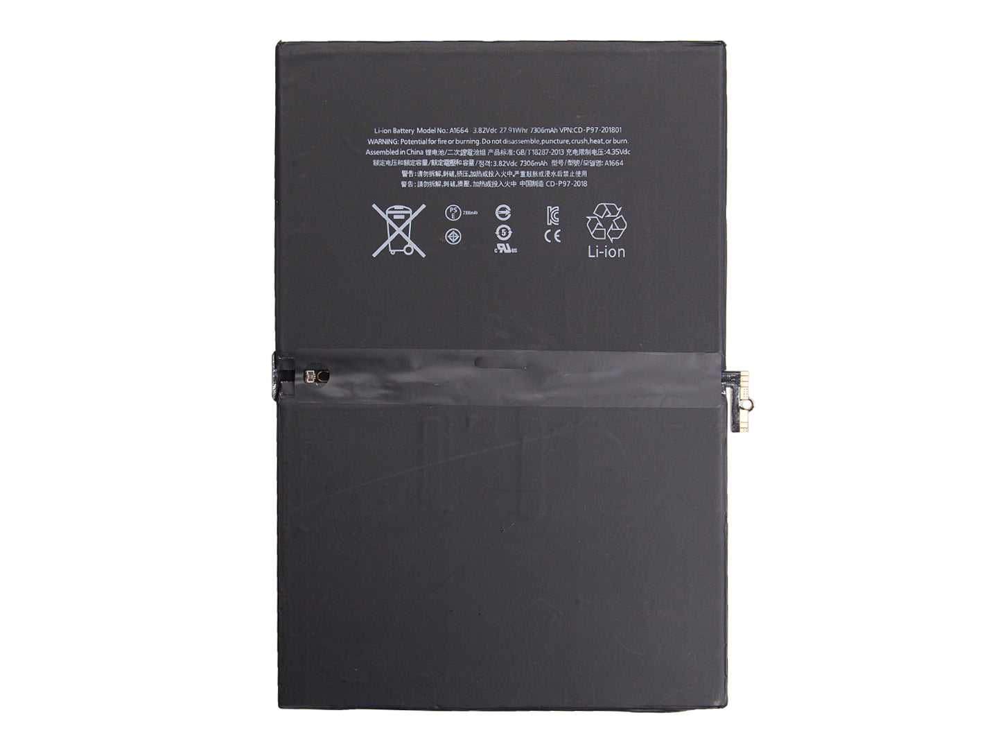 For Apple Pro 9,7 inch (2016) Batterij A1664 OEM