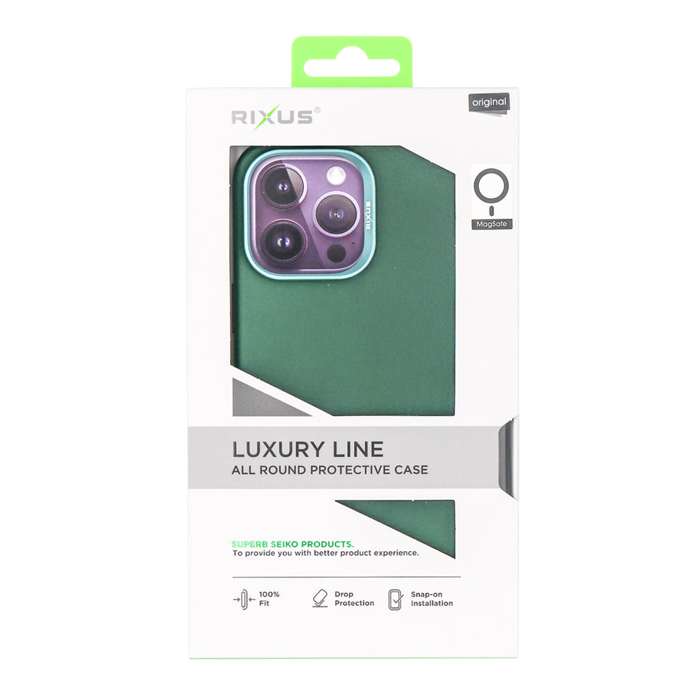 Rixus Classic 02 Case With MagSafe Compatible For Apple iPhone 12 Pro Max Green