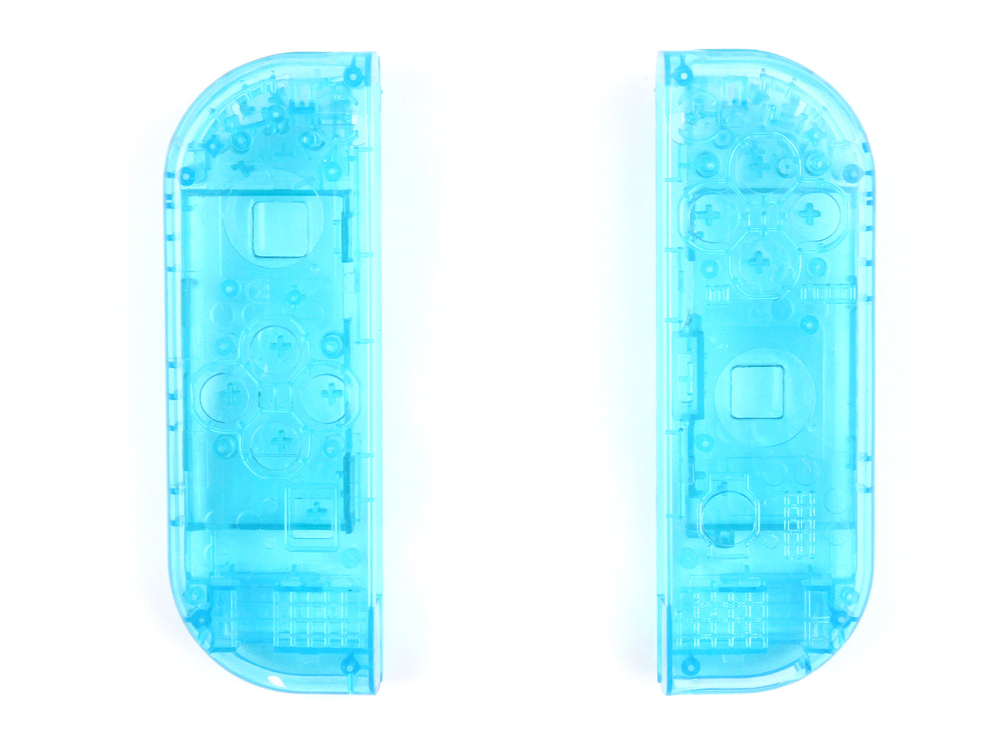Voor Nintendo Switch Joy-con - ClearView Linker en rechter Behuizing Shell - Helder Blauw