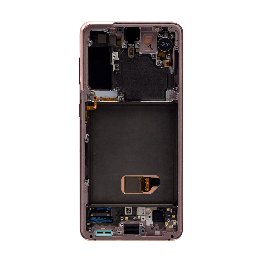 Samsung Galaxy S21 5G G991B Beeldscherm en Digitizer met Frame Fantoom Roze Service Pack