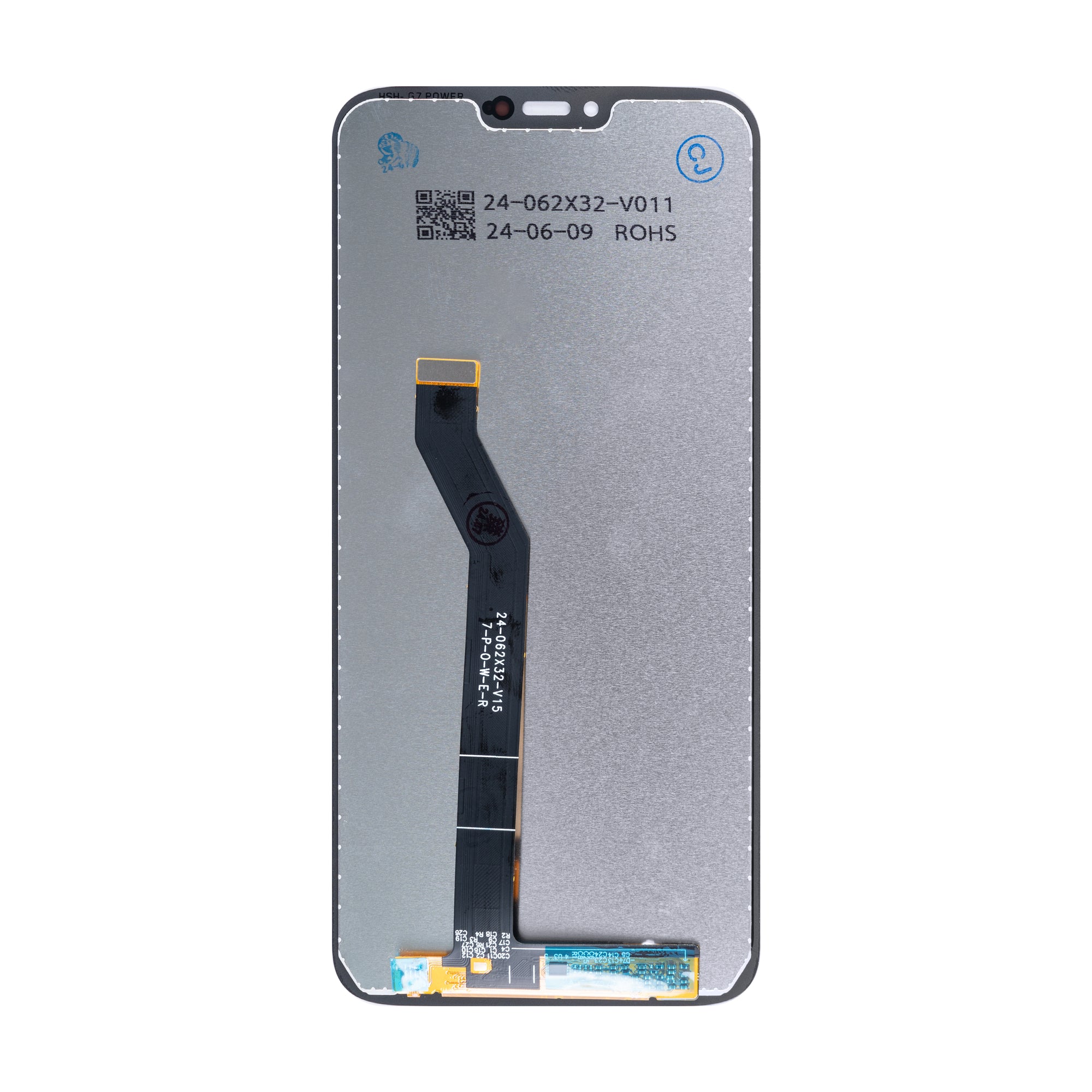 Motorola Moto G7 Power-scherm en digitizer zonder frame, zwart, OEM